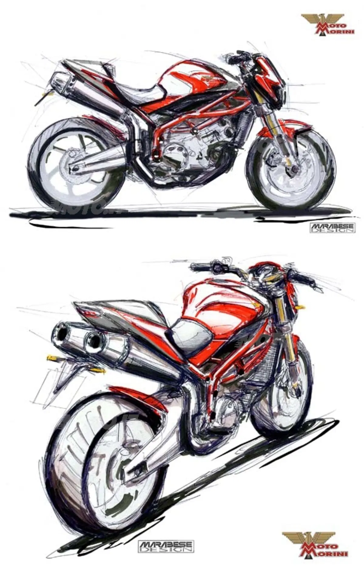 Sta nascendo una vera Morini. Dopo il motore, ecco i primi disegni.