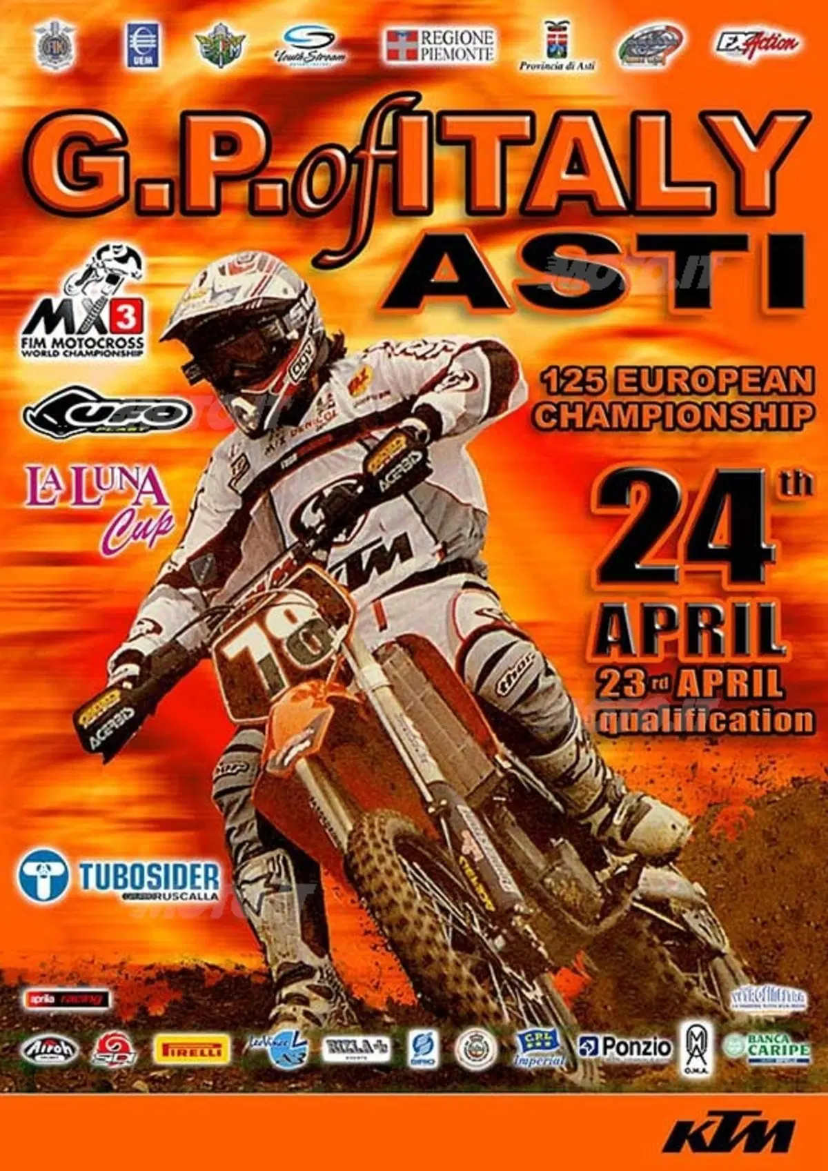 G.P. d'Italia classe MX3 e Campionato Europeo 125, Asti 22/23 aprile