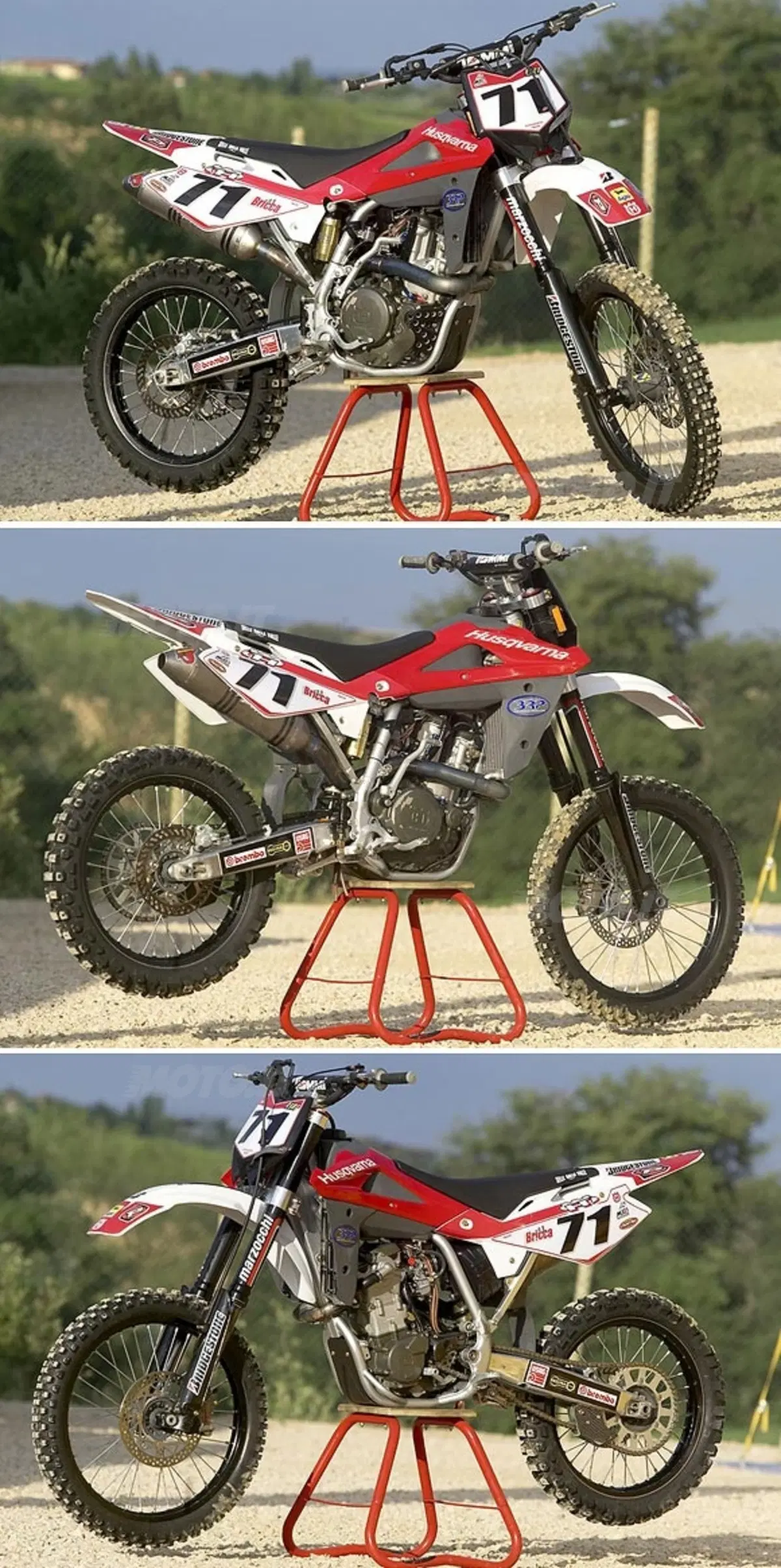 Rossa e bianca la nuova Husqvarna da cross 2006