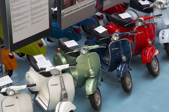 Vespa, i modelli esposti