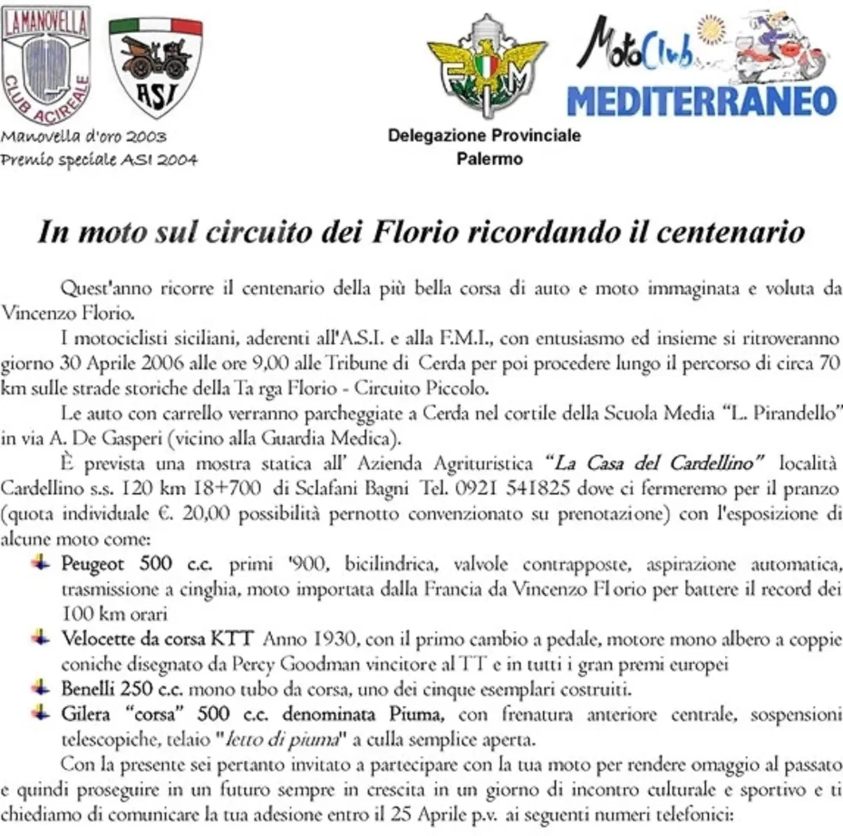 Sul circuito dei Florio per ricordare il centenario