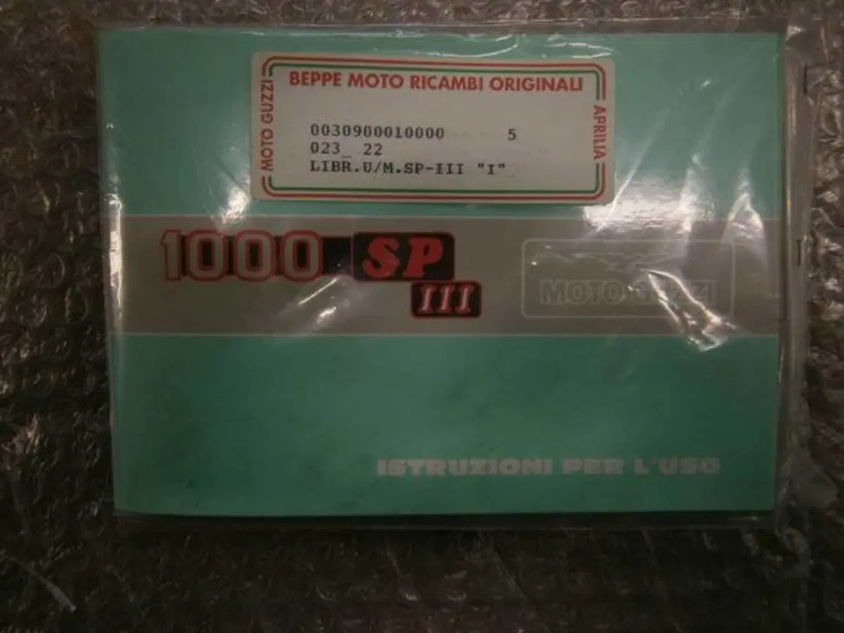 LIBRETTO MANUTENZIONE Moto Guzzi LIBRETTO USO E MANUTENZIONE 1000 SP III