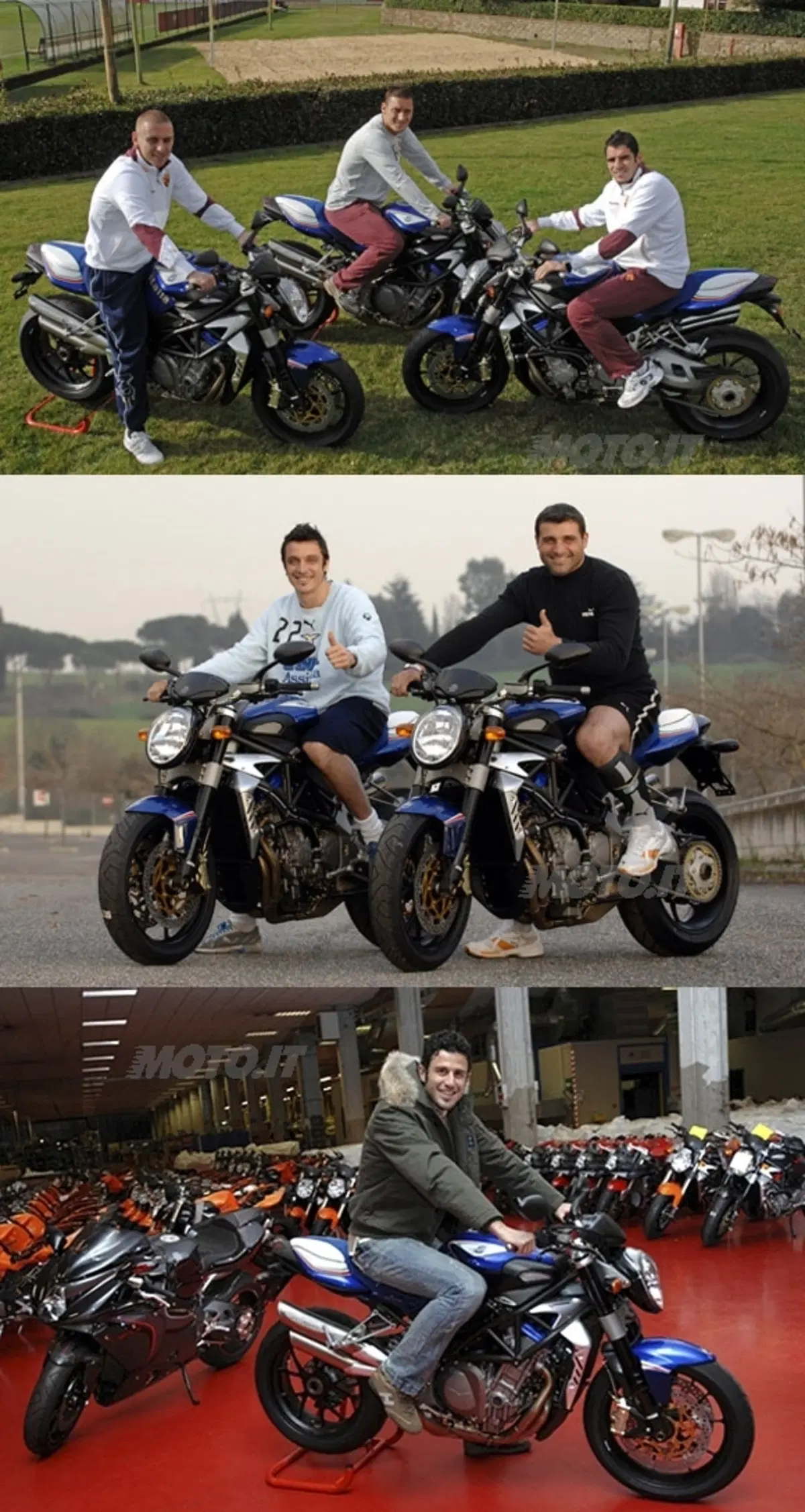 Consegnate le MV Brutale Italia a Fabio Grosso e agli azzurri di Roma e Lazio