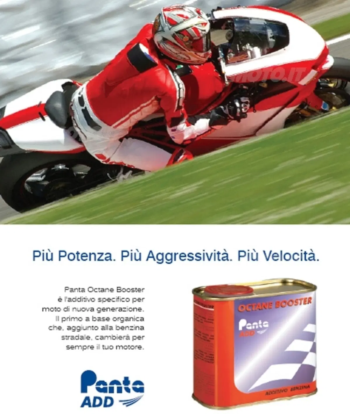 Panta Octane Booster è un additivo che serve ad aumentare il Numero di Ottani delle benzine di ultim