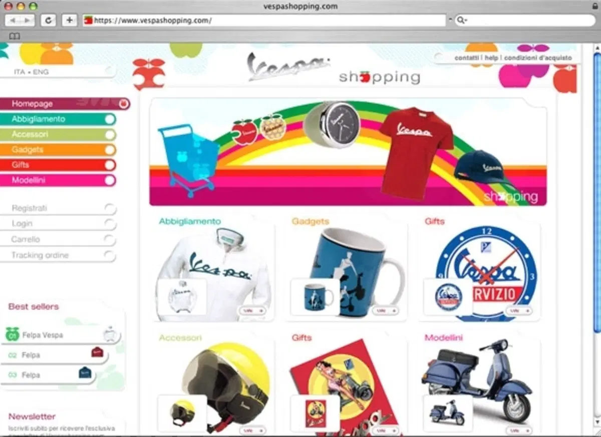 E' online il portale E-Commerce vespashopping.com
