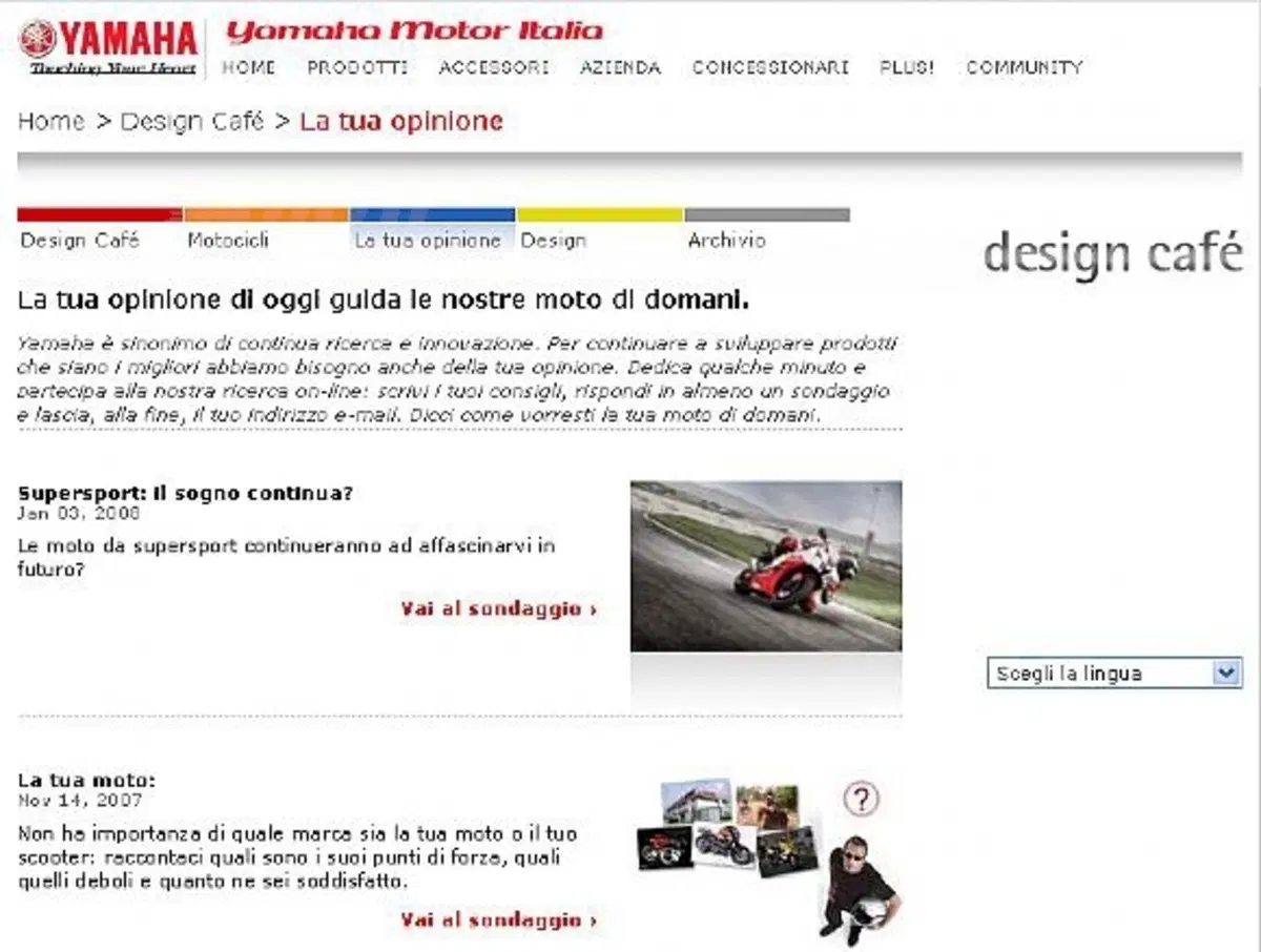 Yamaha Design Cafe', due chiacchere con la storia del motociclismo