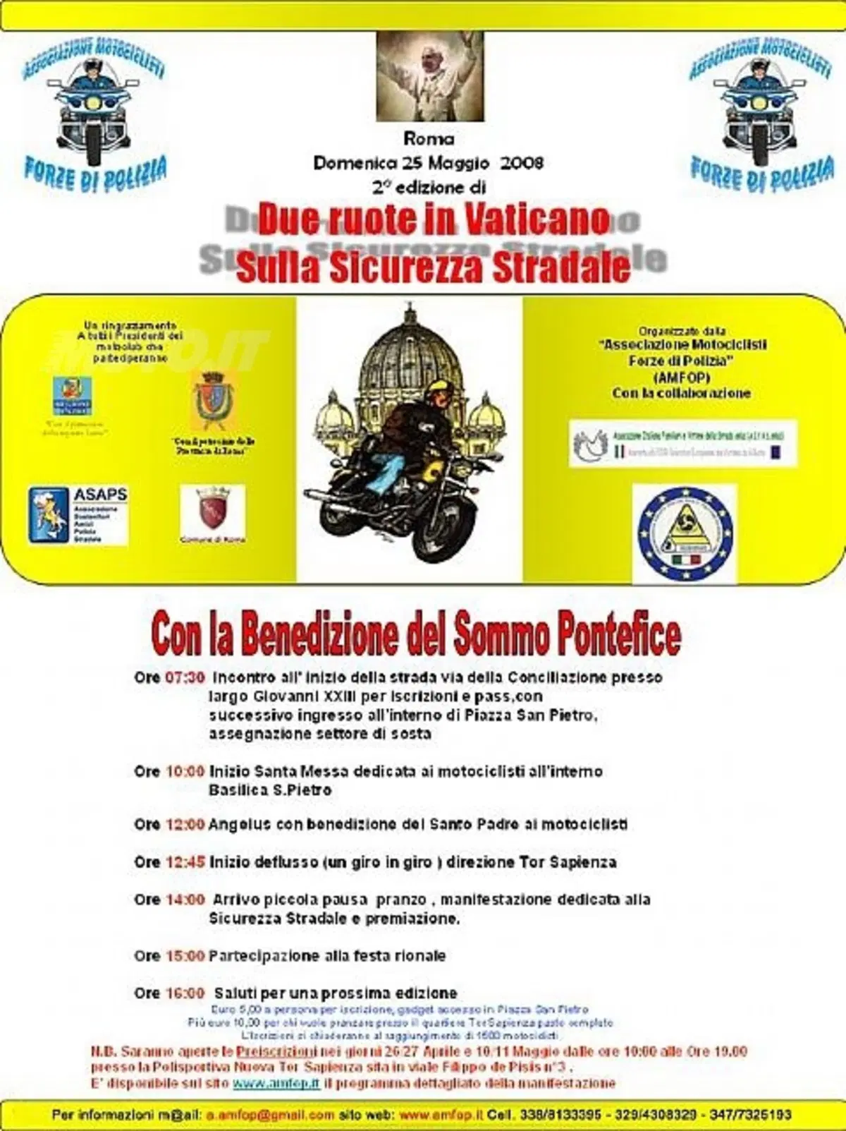 In moto dal Santo Padre, nel segno della sicurezza sulle strade italiane