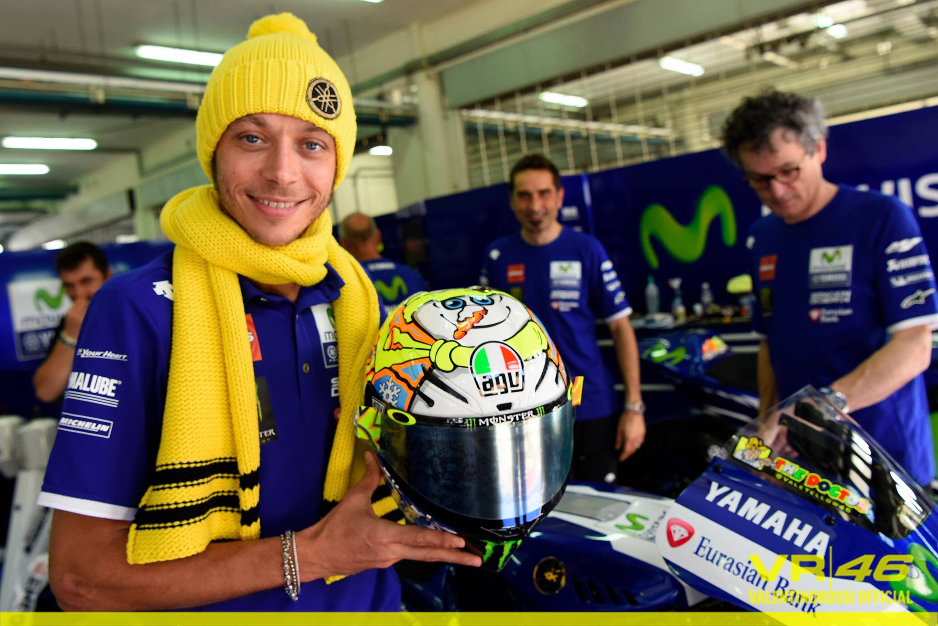 MotoGP. Il casco #SepangTest di Valentino Rossi
