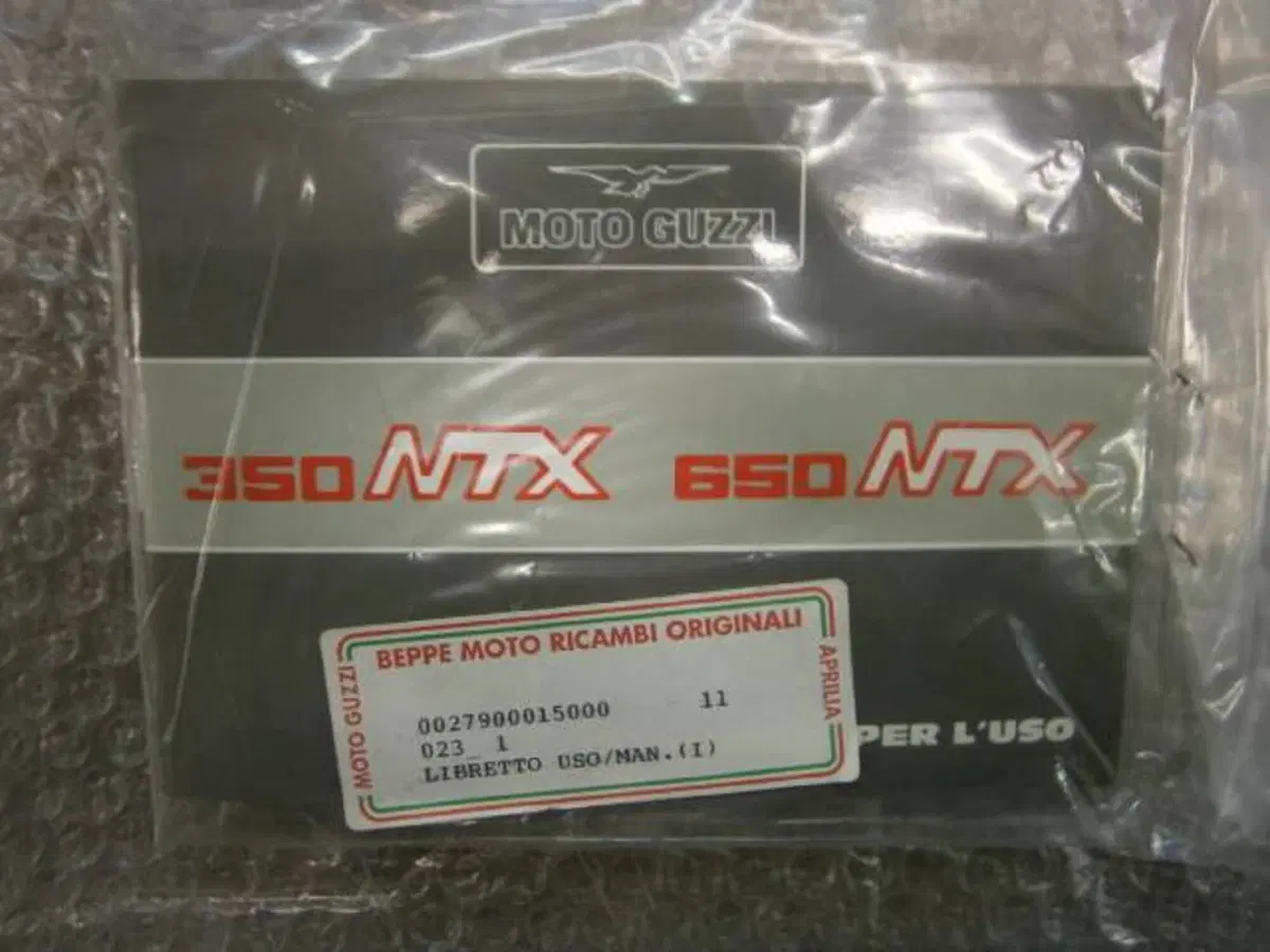 LIBRETTO MANUTENZIONE Moto Guzzi LIBRETTO USO E MANUTENZIONE NTX 350/650