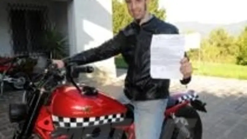 Moto Guzzi beccata dall'Autovelox a 616 km/h