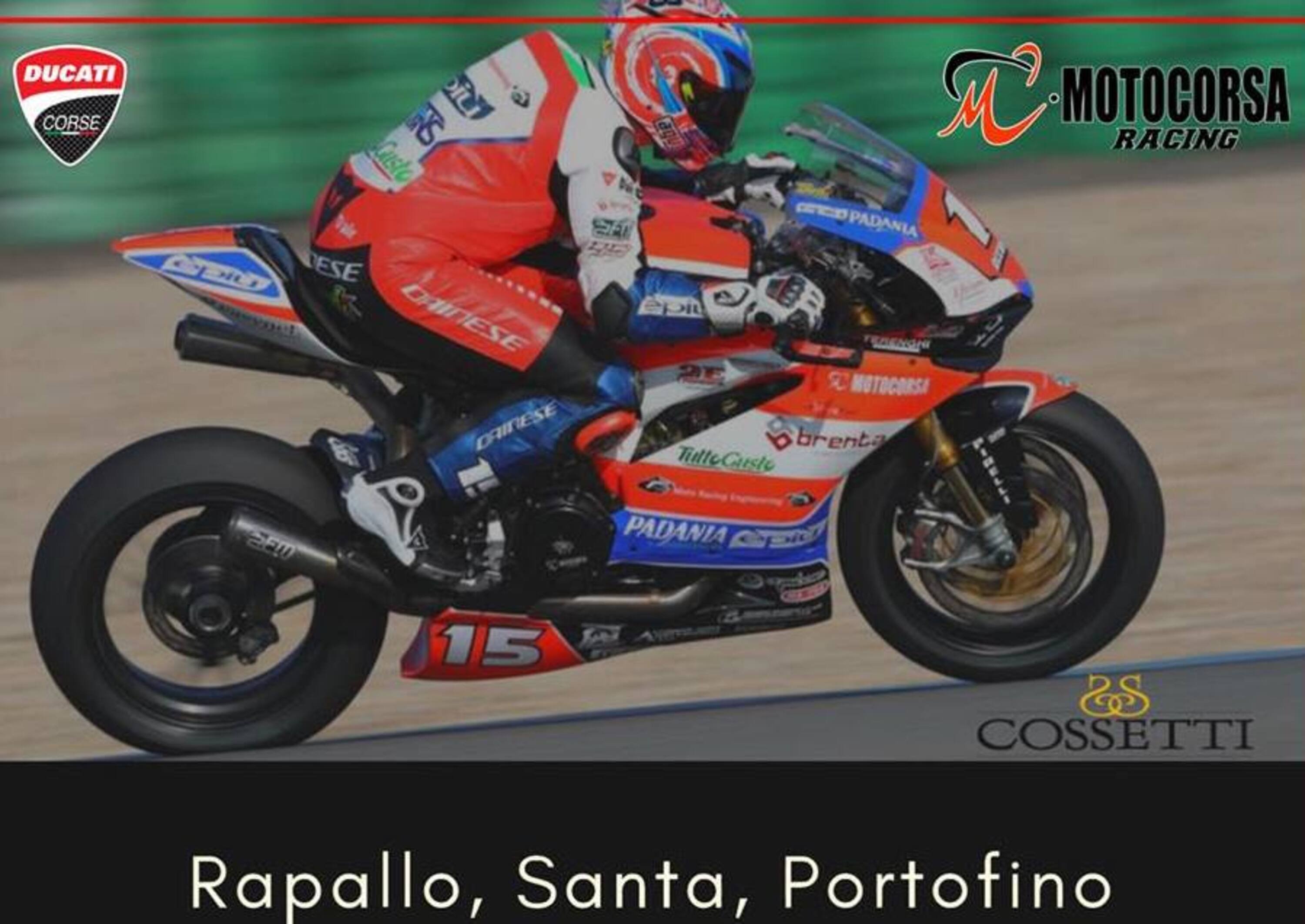 Federico Sandi con la Ducati SuperStock da Rapallo a Portofino