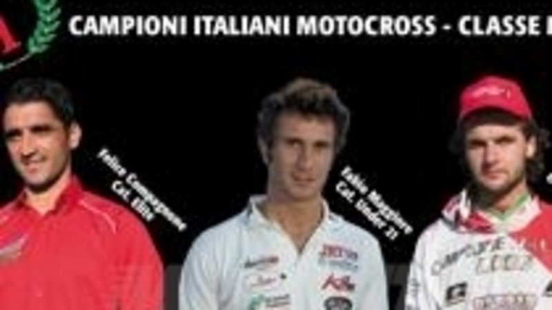 I sei Campioni d&rsquo;Italia Motocross 2009
