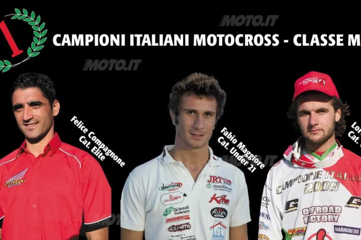 I sei Campioni d’Italia Motocross 2009