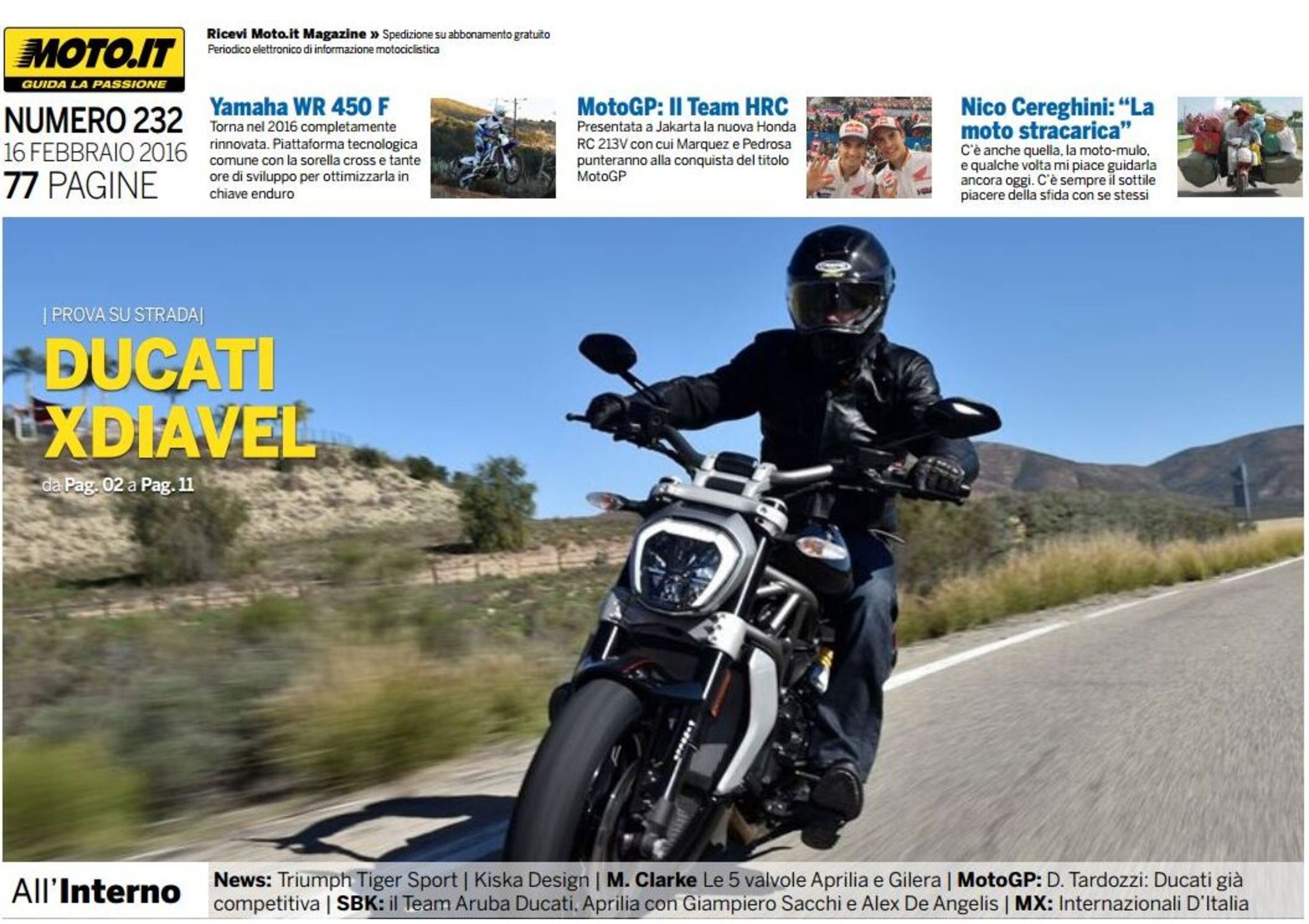 Magazine n&deg;232, scarica e leggi il meglio di Moto.it 