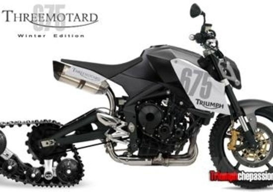 Threemotard Triumph da neve