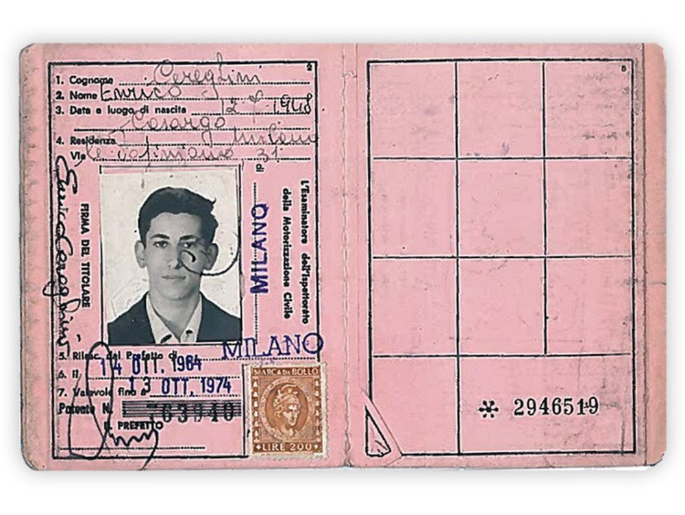 Patente A del 1964: un giovanissimo Nico Cereghini, una delle pochissime foto che lo ritraggono senza barba