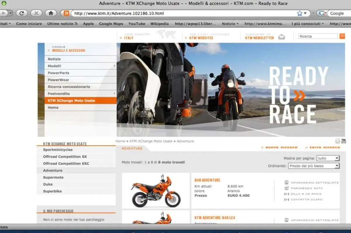 Le KTM usate a portata di mouse (2)