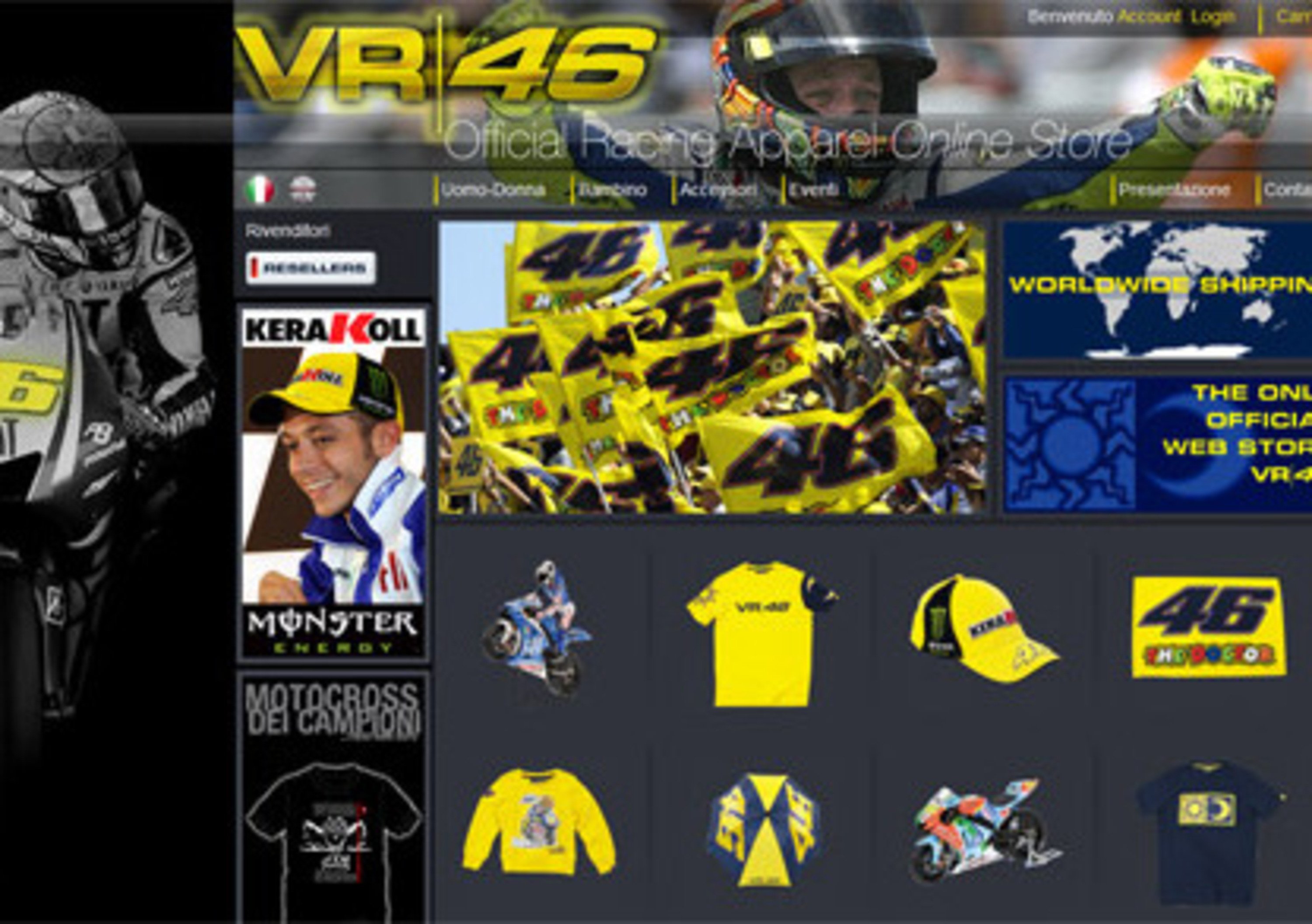 Nasce VR46.it, sito ufficiale di merchandising del Dottore