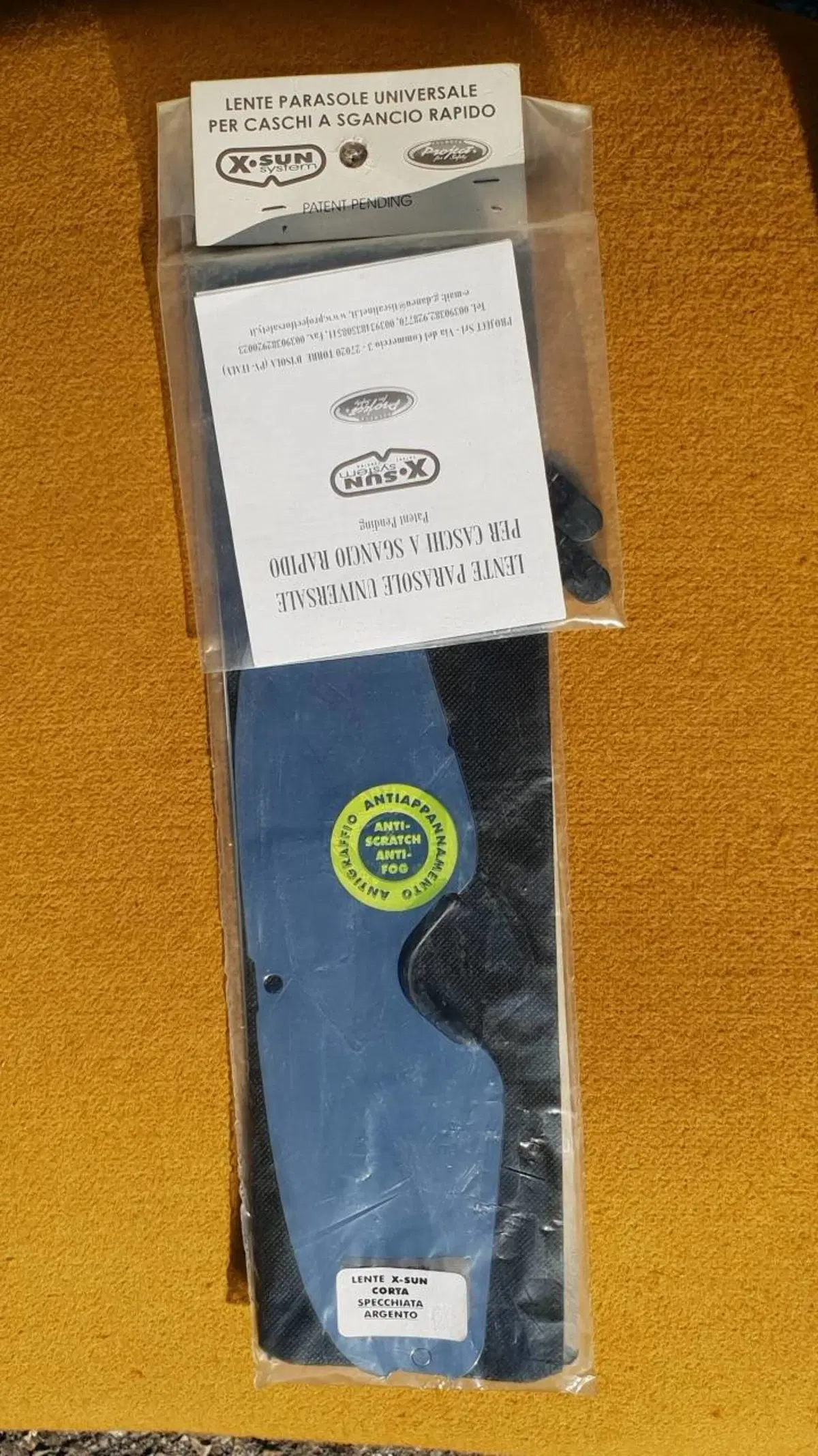 Lente parasole universale corta specchiata/argento Project for Safety