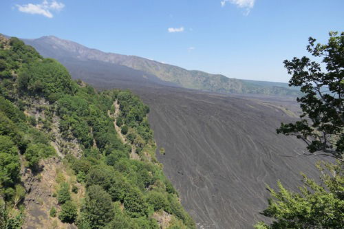 Una vista della Valle del bove