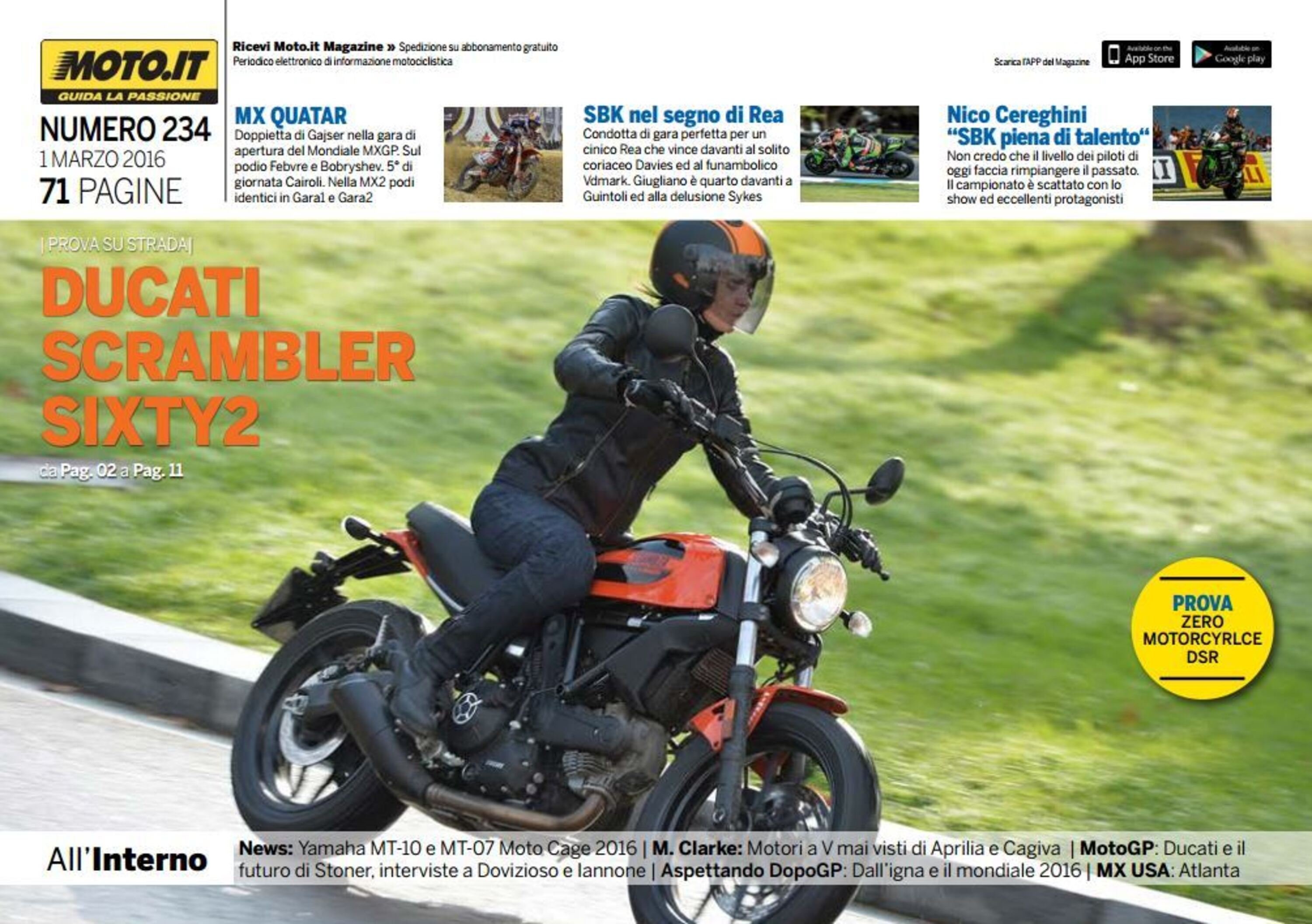 Magazine n&deg;234, scarica e leggi il meglio di Moto.it 