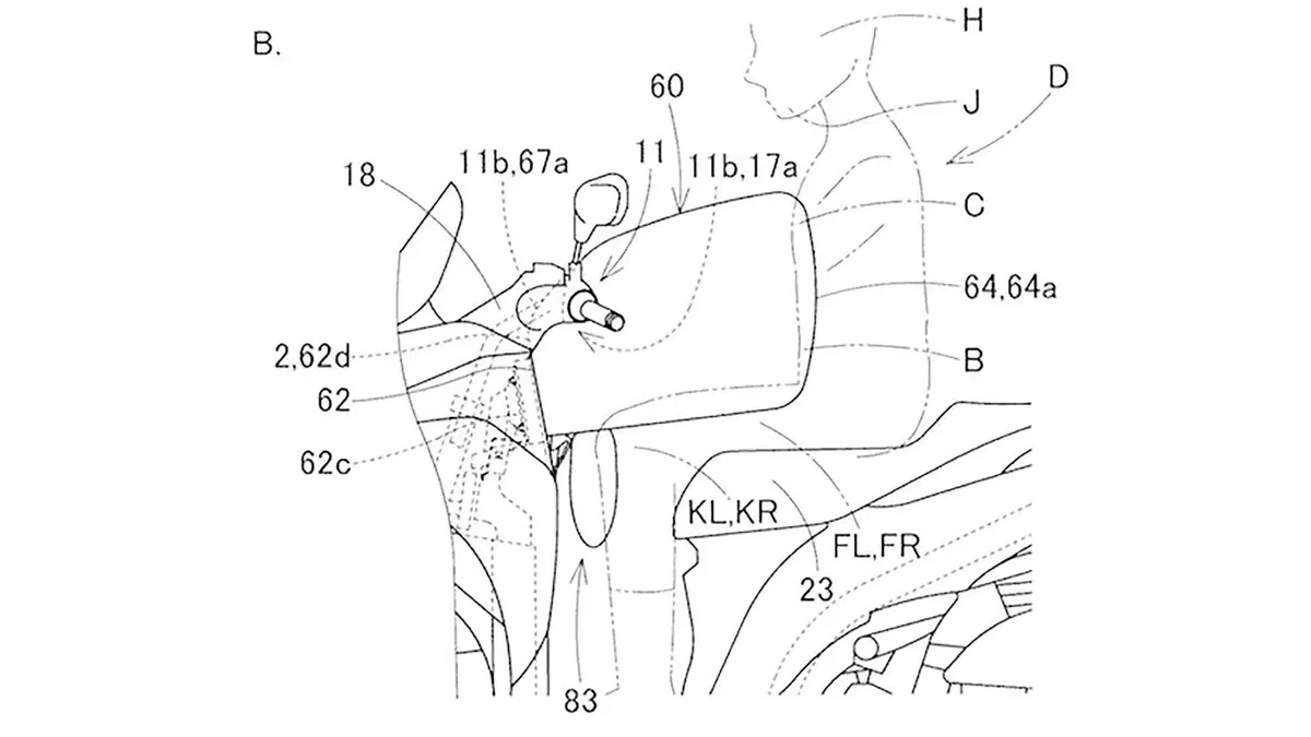 L’Airbag per scooter e i brevetti Yamaha (2)