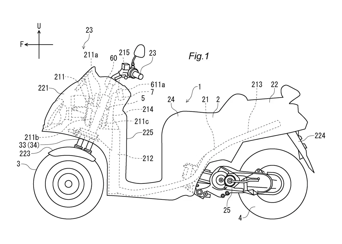 L’Airbag per scooter e i brevetti Yamaha (7)