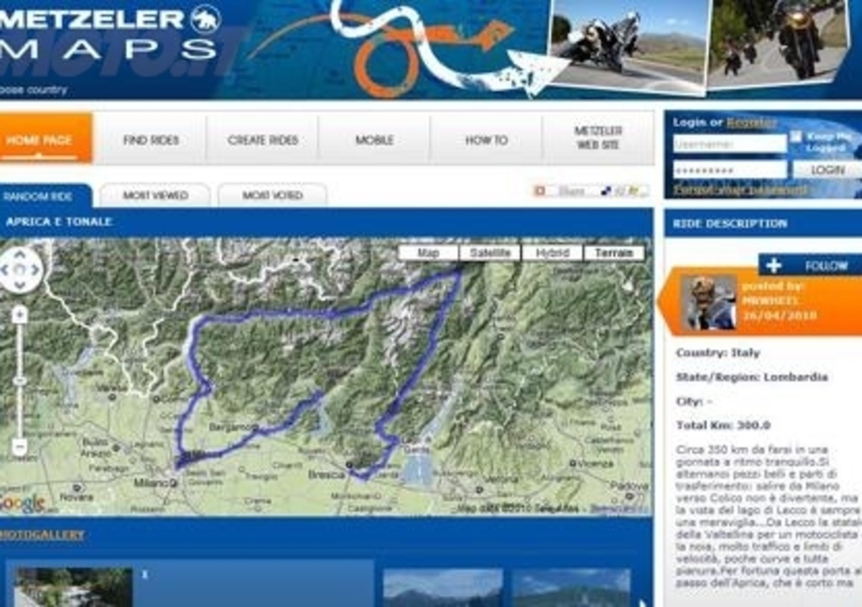 Metzeler lancia MetzelerMaps, una piattaforma di map sharing gratuita 