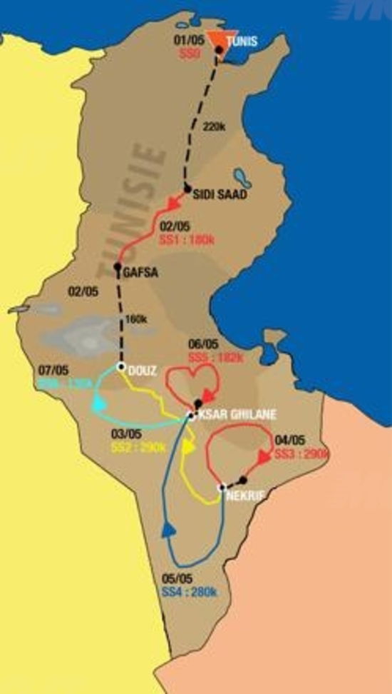 Prima tappa del rally di Tunisia