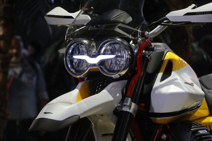 Il frontale del concept V85 presentato a EICMA