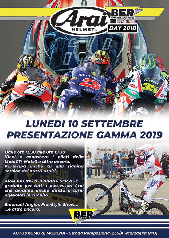 Arai Day 2018: lunedì 10 settembre all'autodromo di Modena