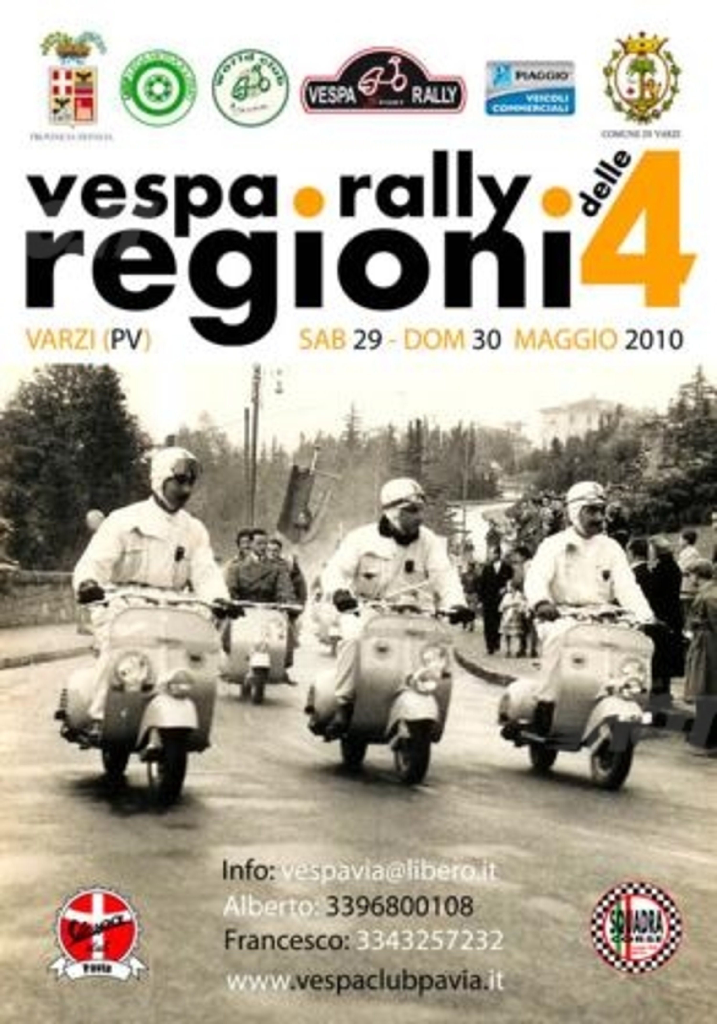 A Varzi la prima edizione del Vespa Rally delle 4 Regioni 