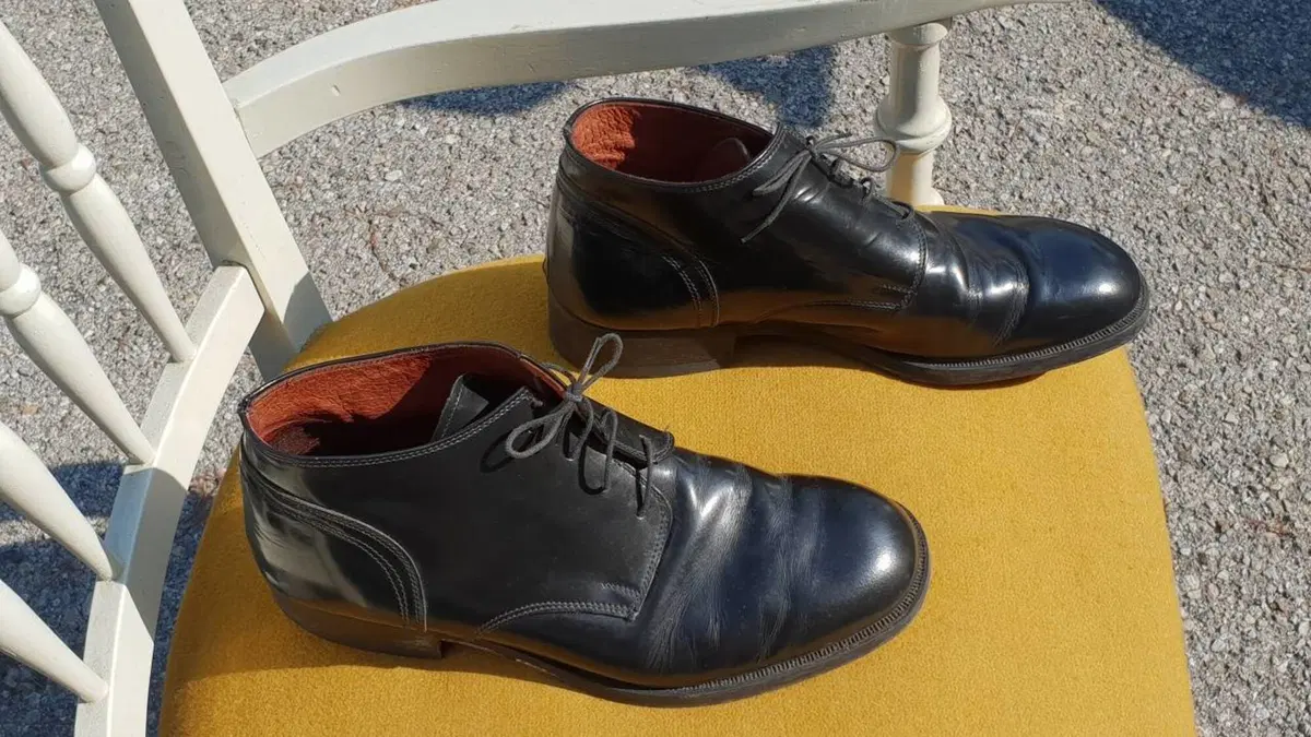 Scarpe in vero cuoio nere Artigianale (4)
