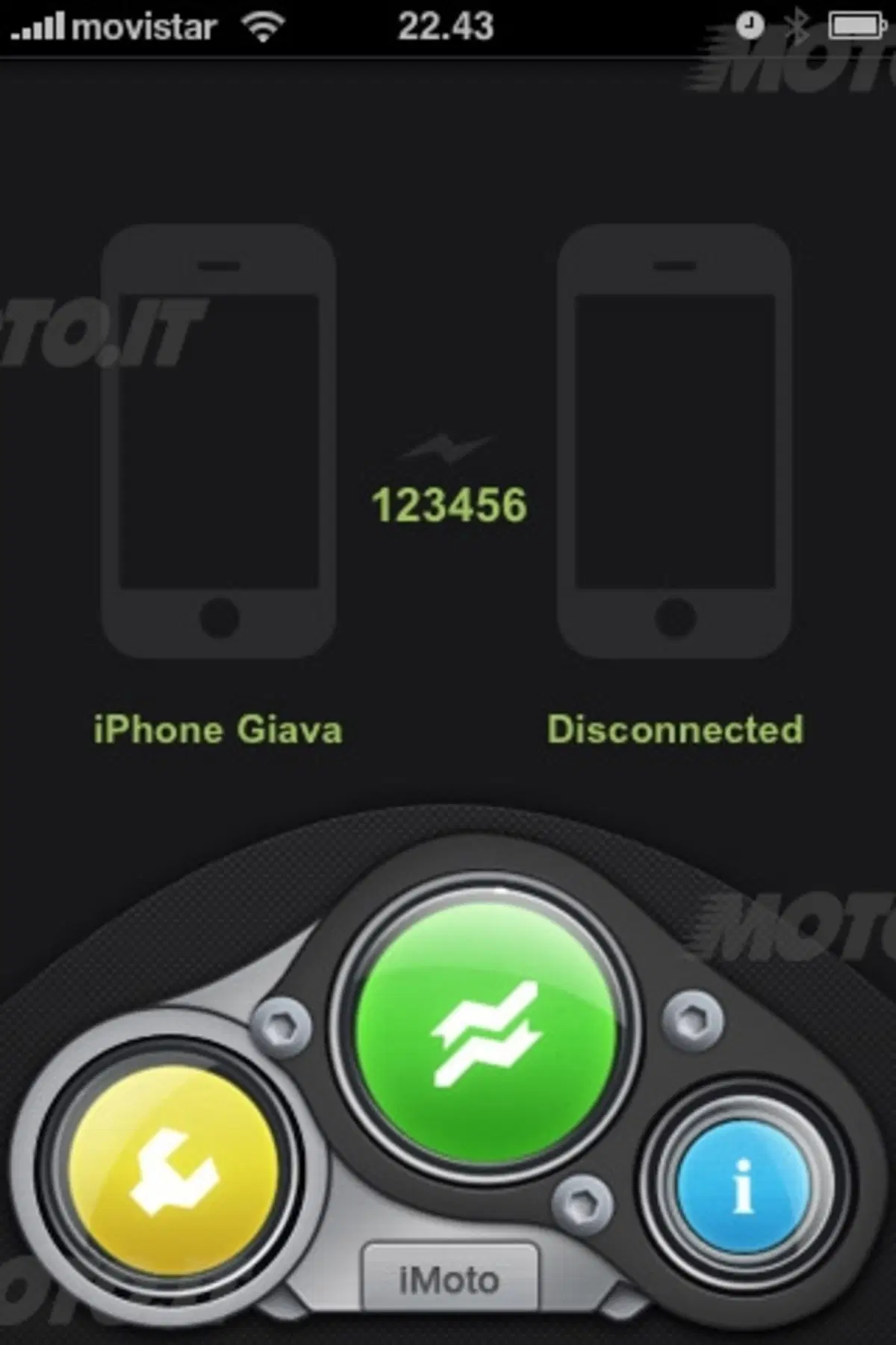 iMoto, applicazione per iPhone e iPod Touch