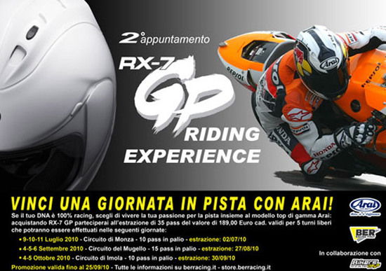 Arai RX-7 GP ti porta in pista