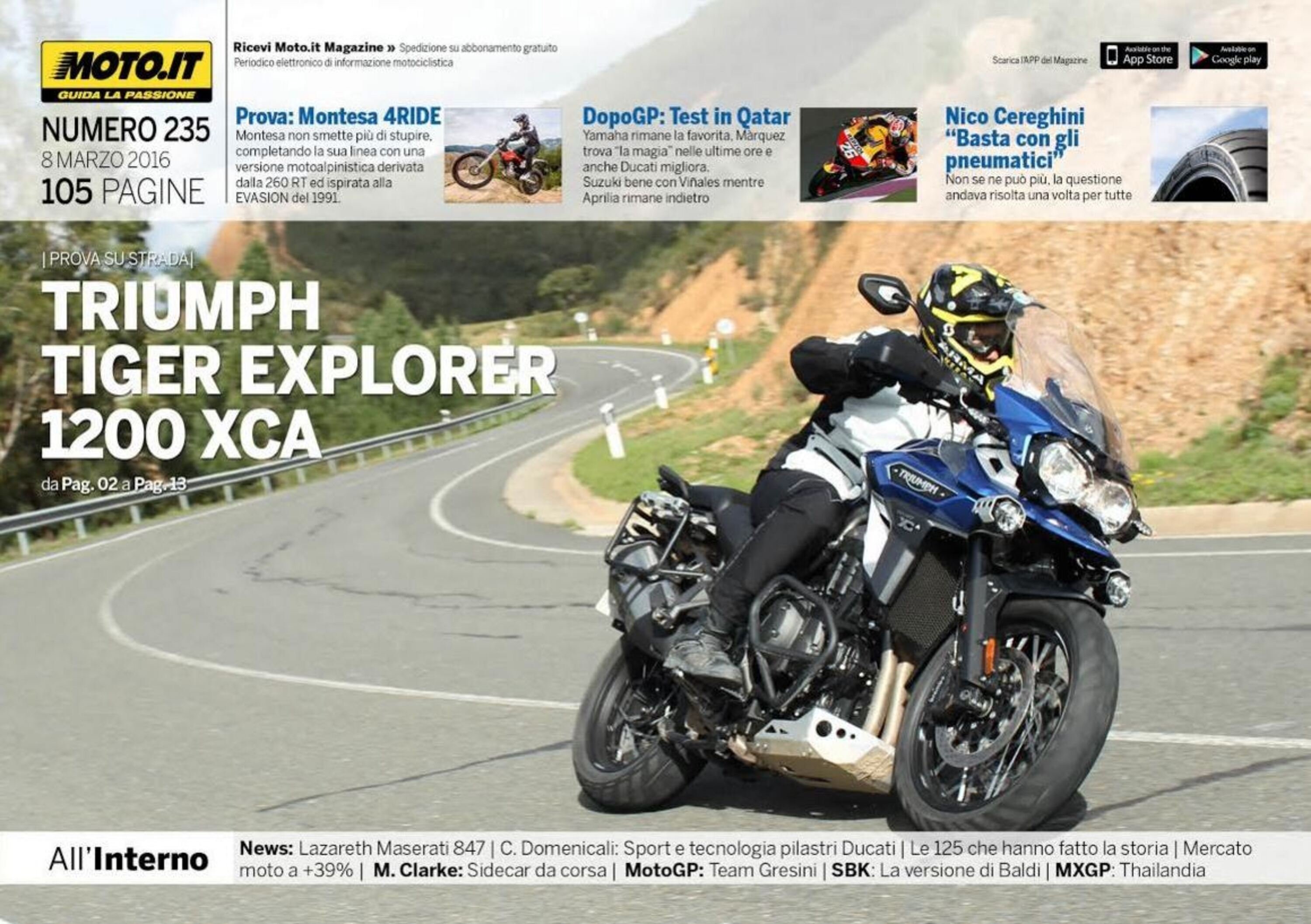 Magazine n&deg;235, scarica e leggi il meglio di Moto.it 