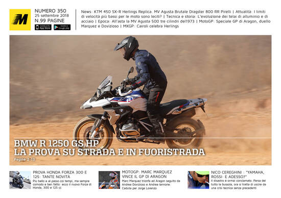 Magazine n° 350, scarica e leggi il meglio di Moto.it 