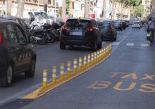 Roma: i nuovi cordoli per le corsie del bus sono trappole per moto e scooter!