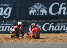 MotoGP 2018. Dovizioso primo nelle FP2 a Buriram. Brutta caduta di Lorenzo