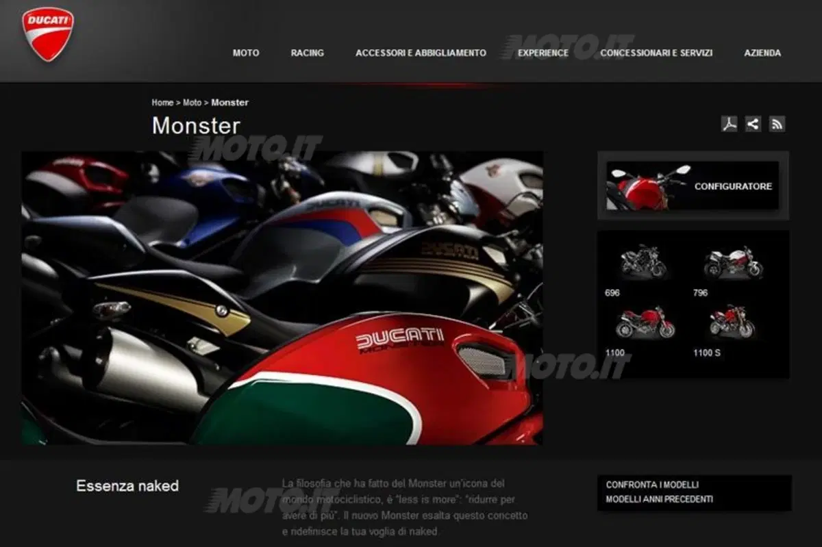 Alla scoperta del nuovo sito Ducati (3)