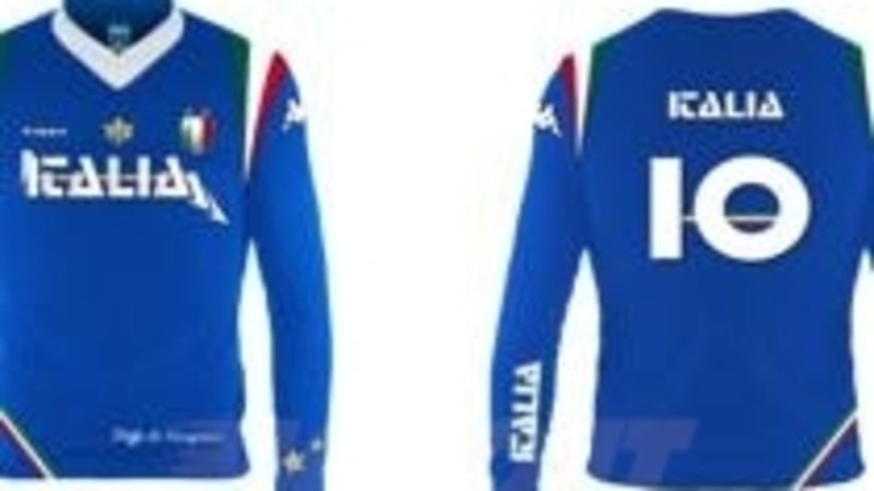 La maglia vincitrice del concorso &ldquo;Disegna la Maglia Azzurra 2010&rdquo;