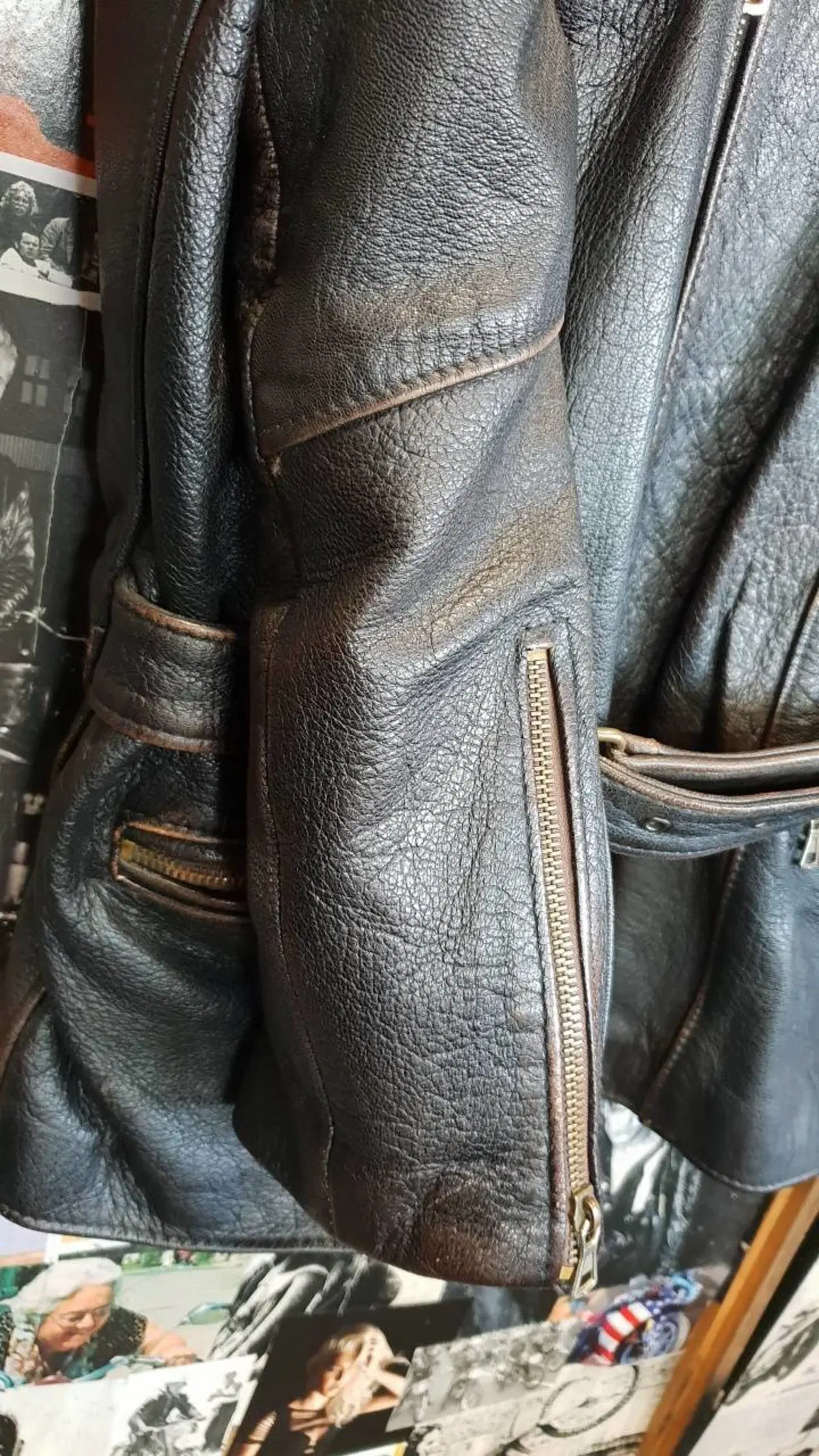 Giacca nera in pelle tg XL Leather House (6)