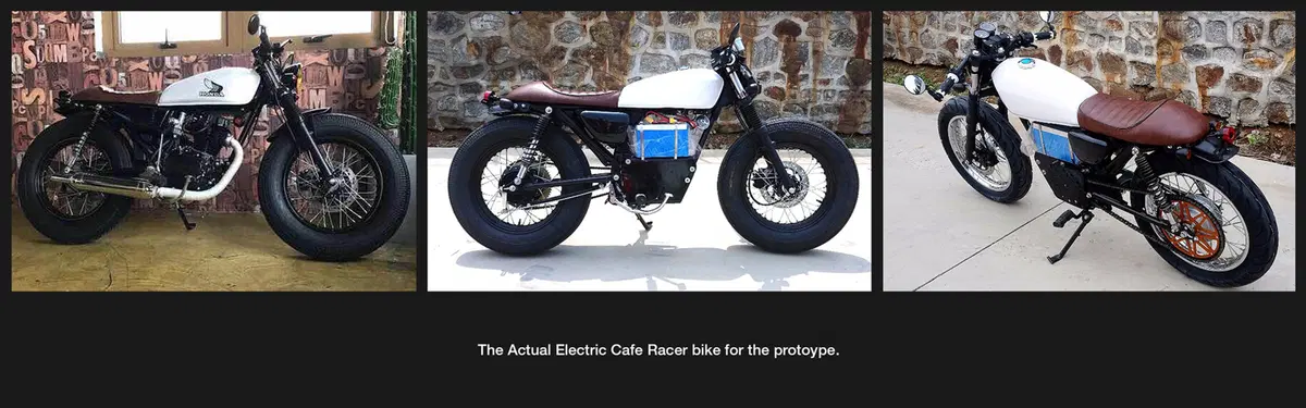 Model Electric Cafe Racer 1, vero vintage, elettrico (5)