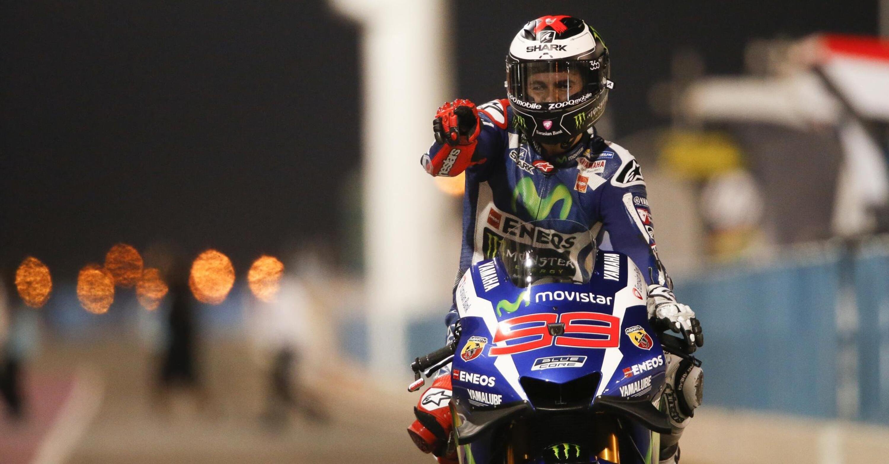 MotoGP 2016. Lorenzo vince il GP del Qatar. Rossi 4&deg;