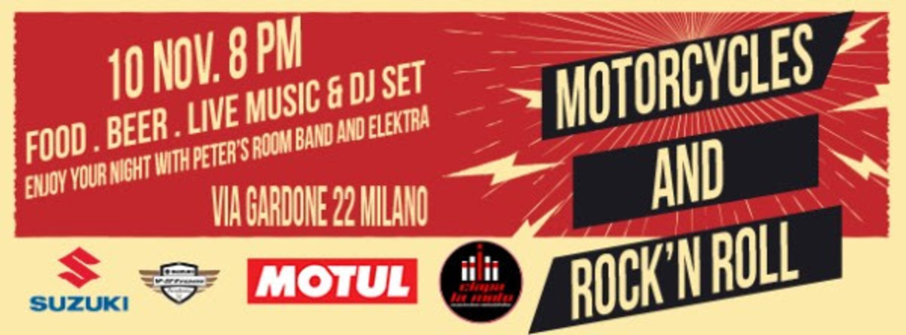 Sabato 10 Novembre da Motosplash: Motorcycles &amp; Rock&#039;n Roll