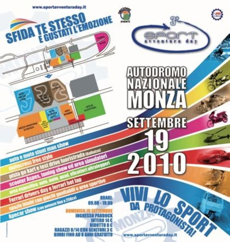 Domenica 19 a Monza va in scena lo Sport Avventura Day