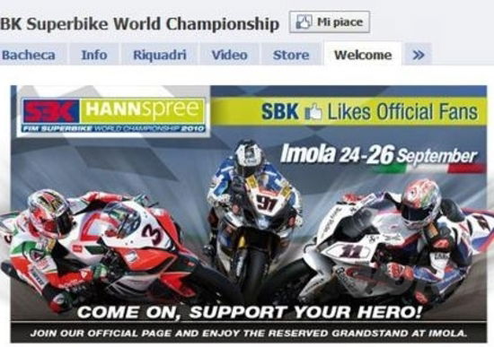 E' online su Facebook la pagina SBK likes Official Fans