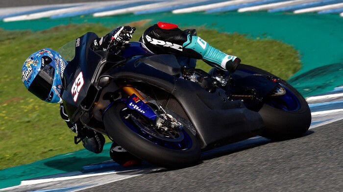 Marco Melandri sulla Yamaha YZF-R1