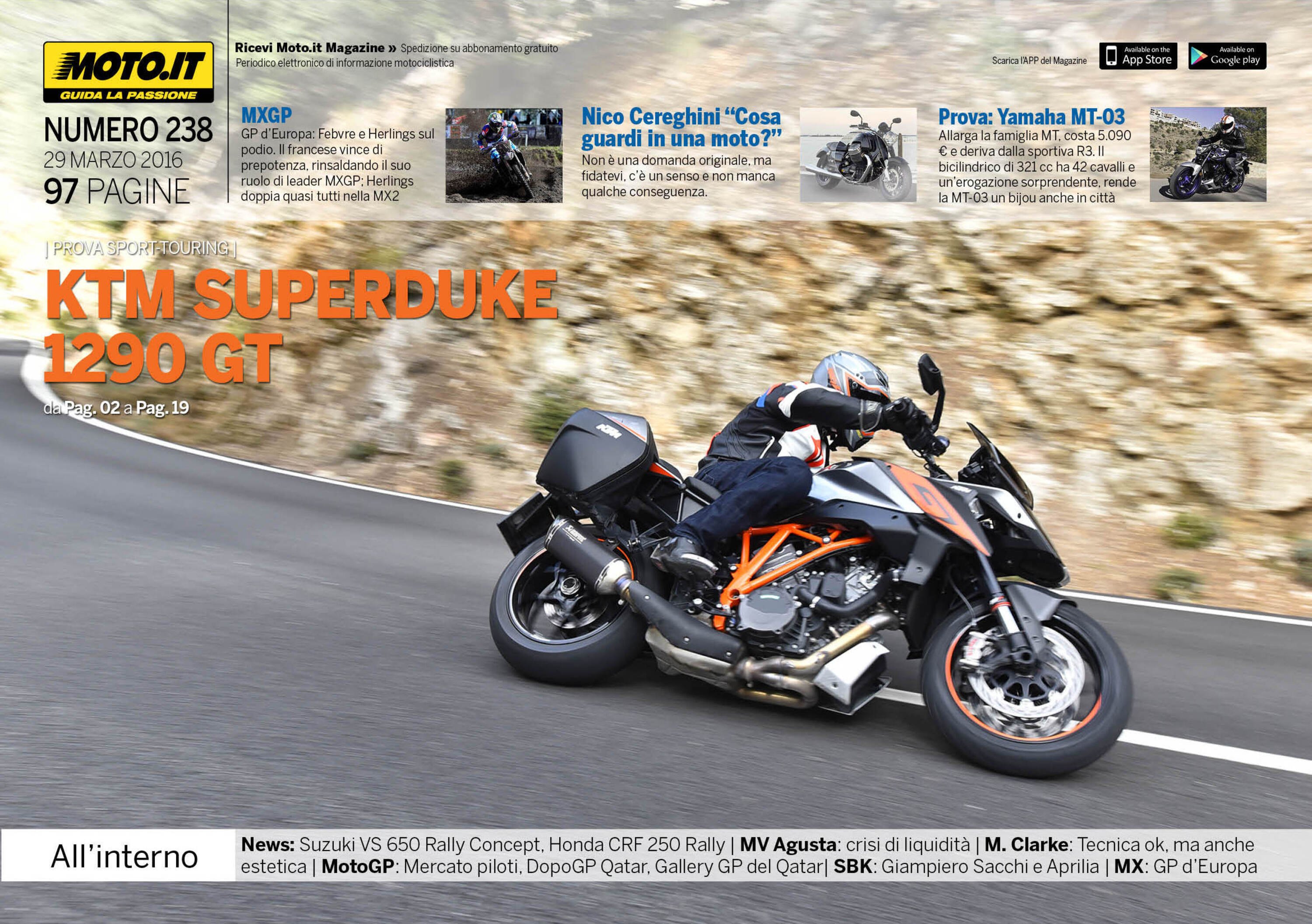 Magazine n&deg;238, scarica e leggi il meglio di Moto.it 