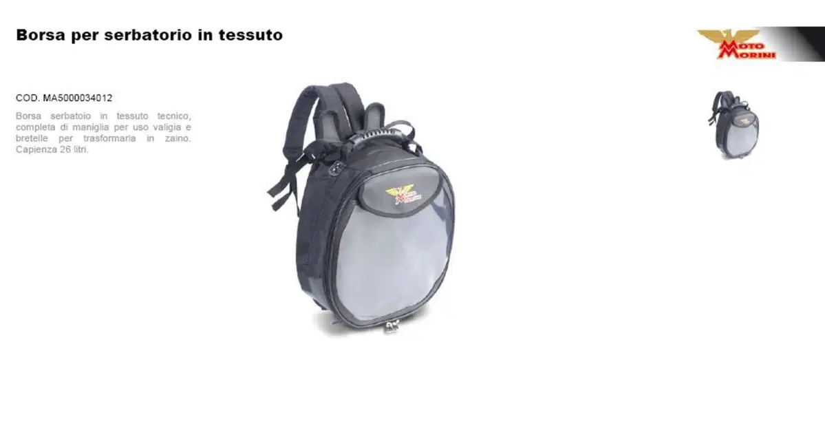 Accessori e Abbigliamento Moto Morini in stock (17)